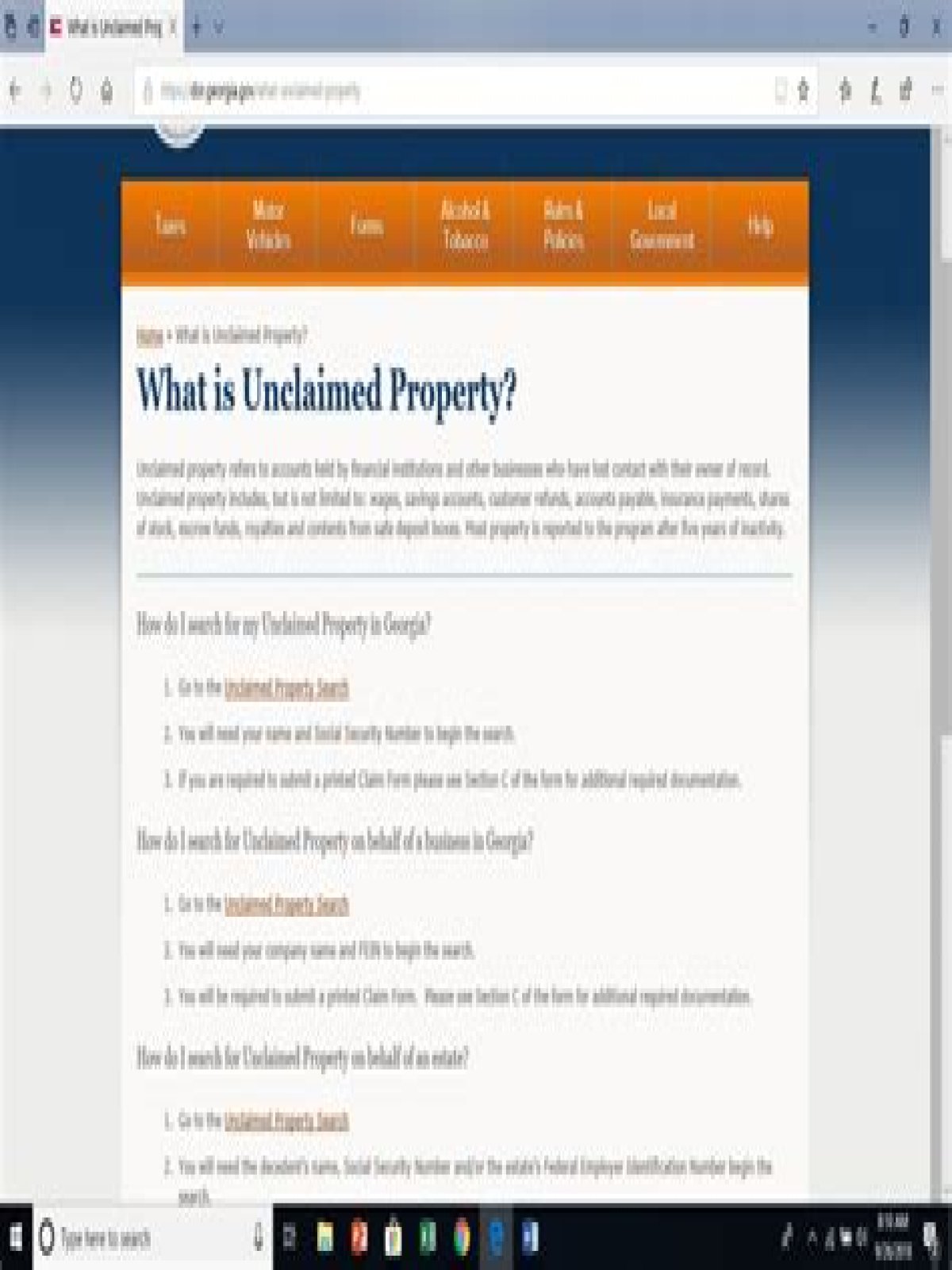 georgia’s unclaimed money program