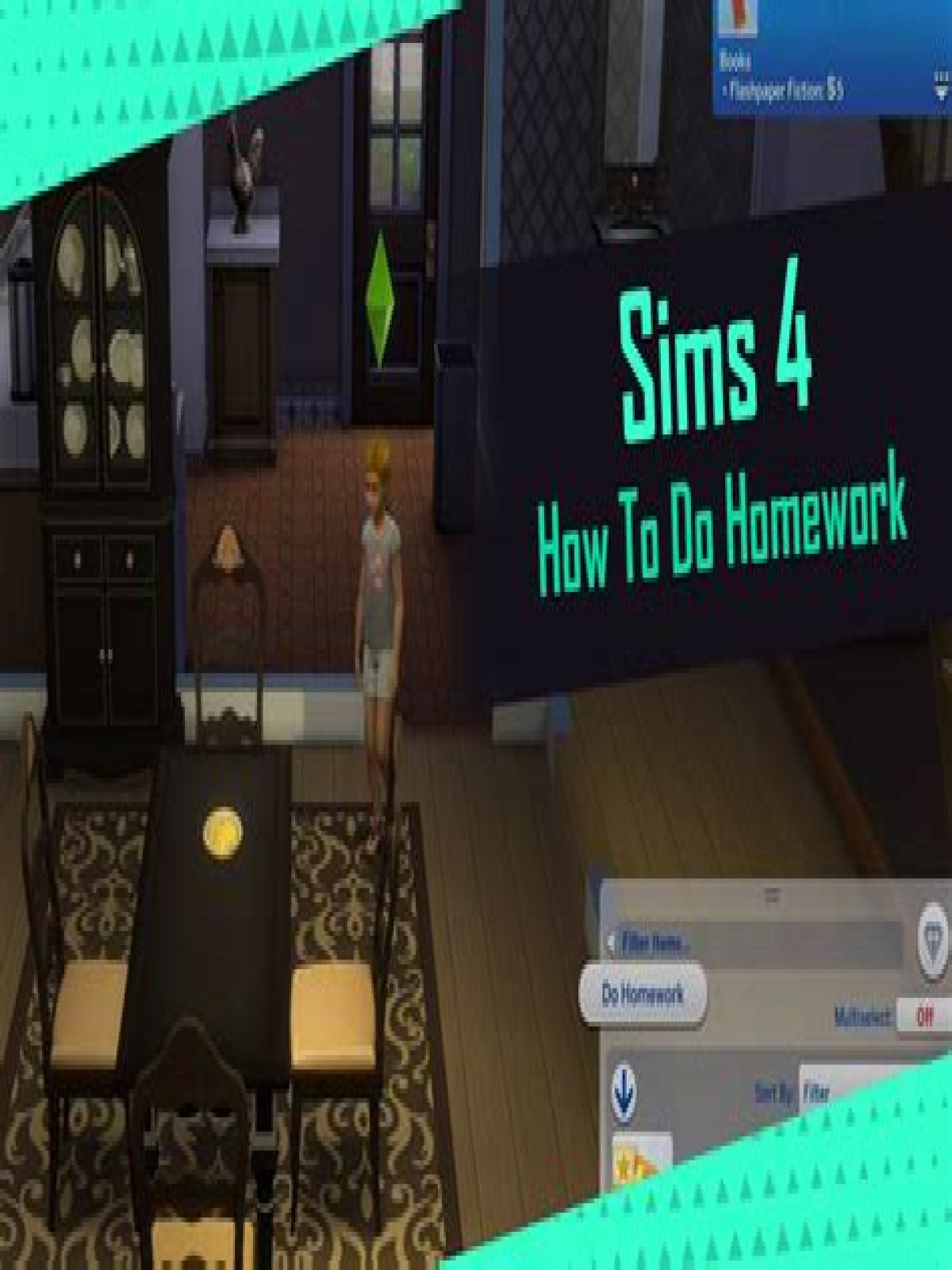 How do I do homework in Sims 4?