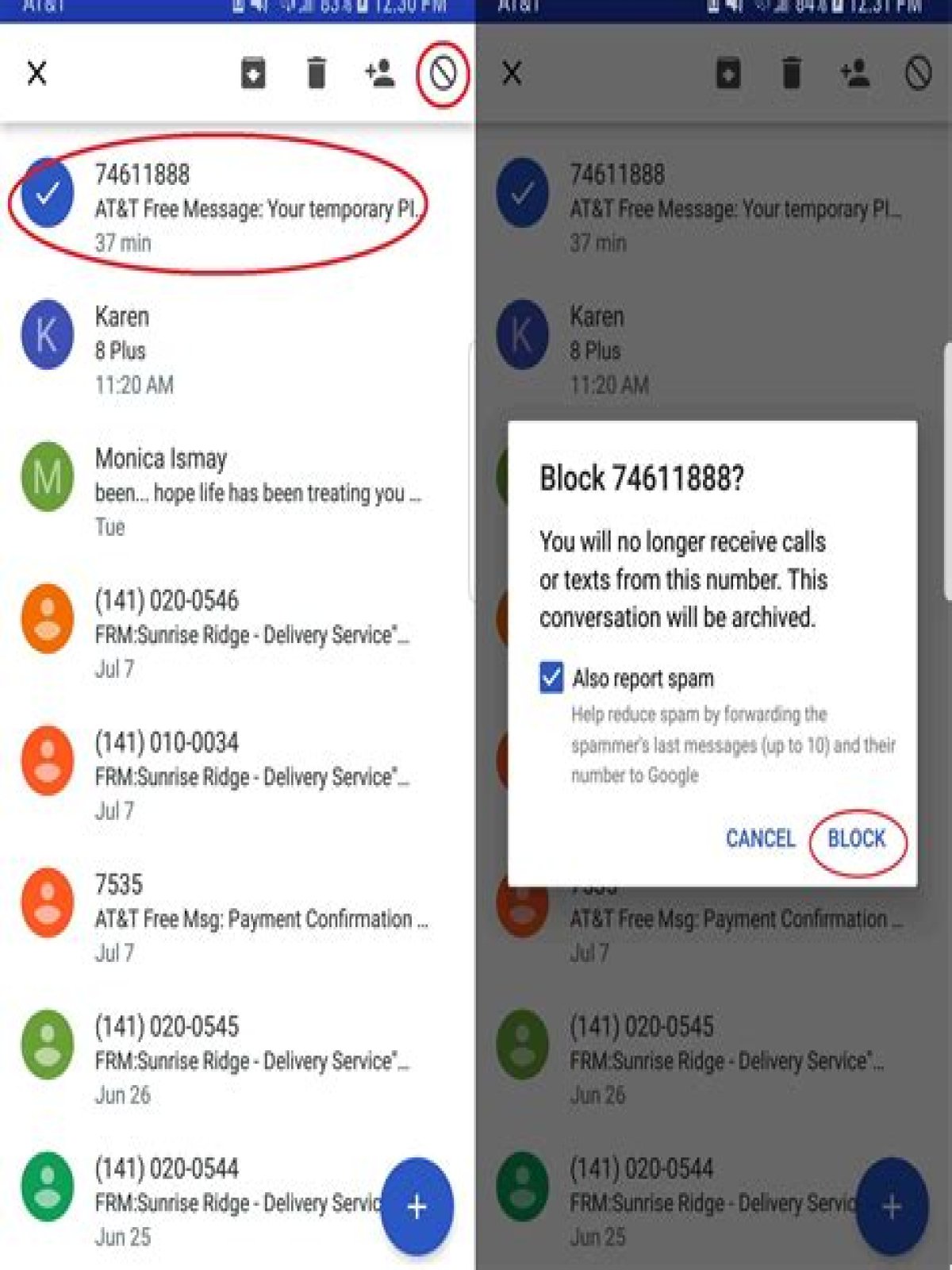 Quick Answer: How To Block Texts On Android?