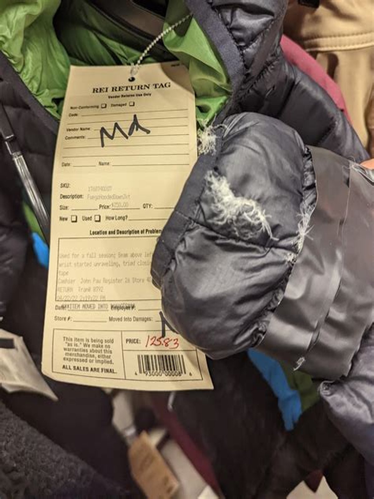 rei garage sale return policy