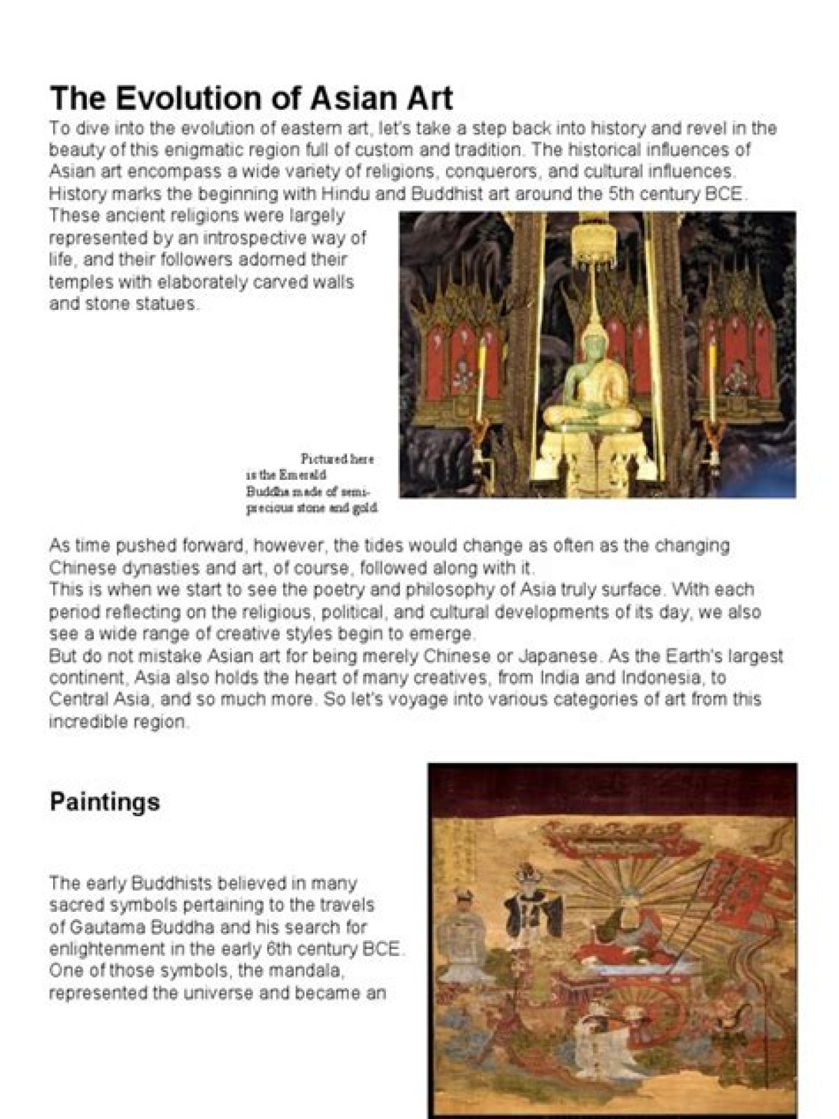 The Evolution of Asian Art