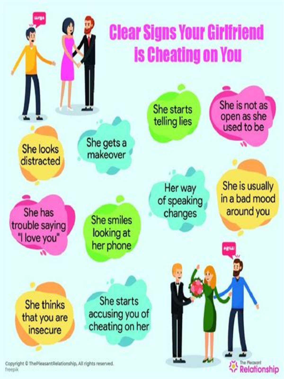 What are the signs of a woman cheating on you?