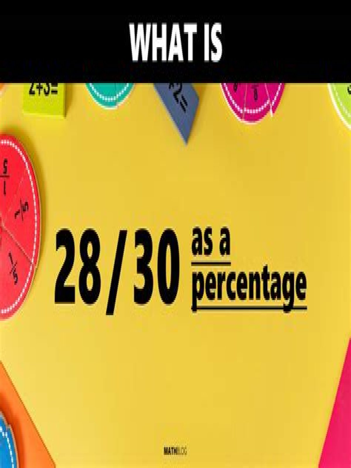 What is 28 out of 30 as a percentage?