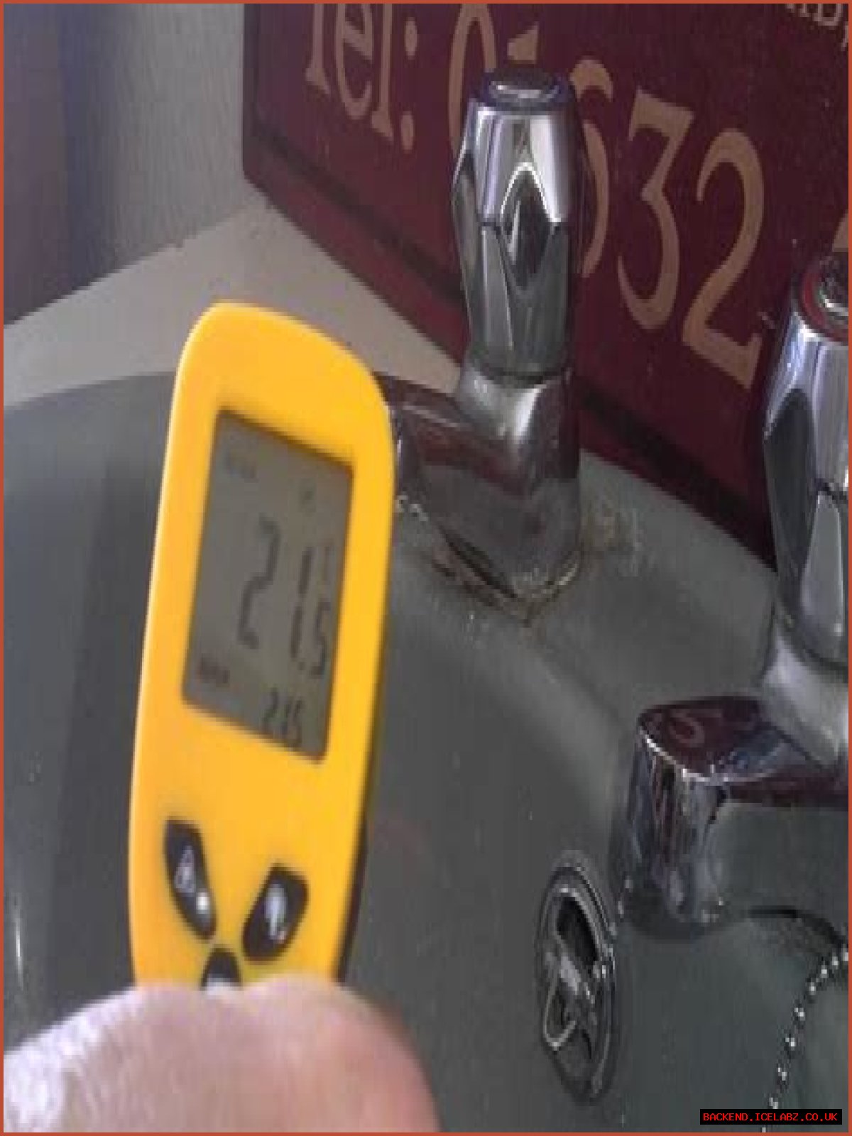 What temperature should cold tap water be?