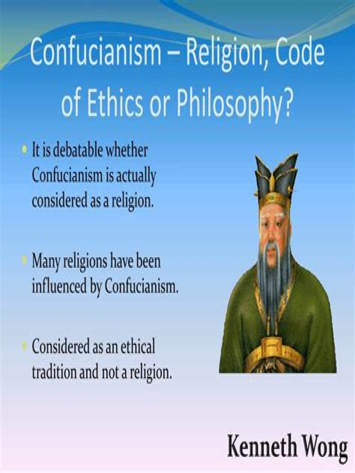 why is confucianism considered a philosophy instead of a religion