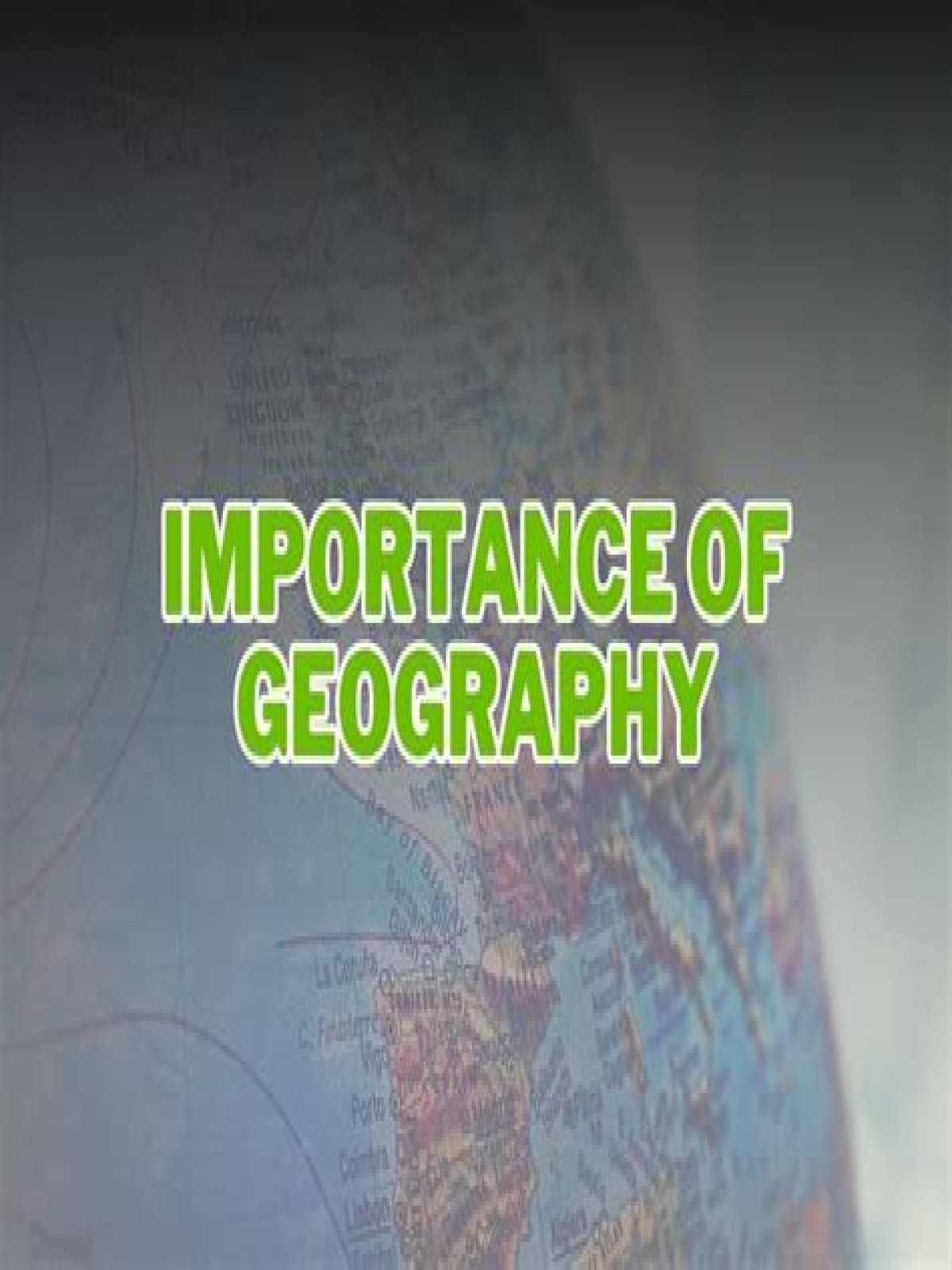 why is it important to understand geography
